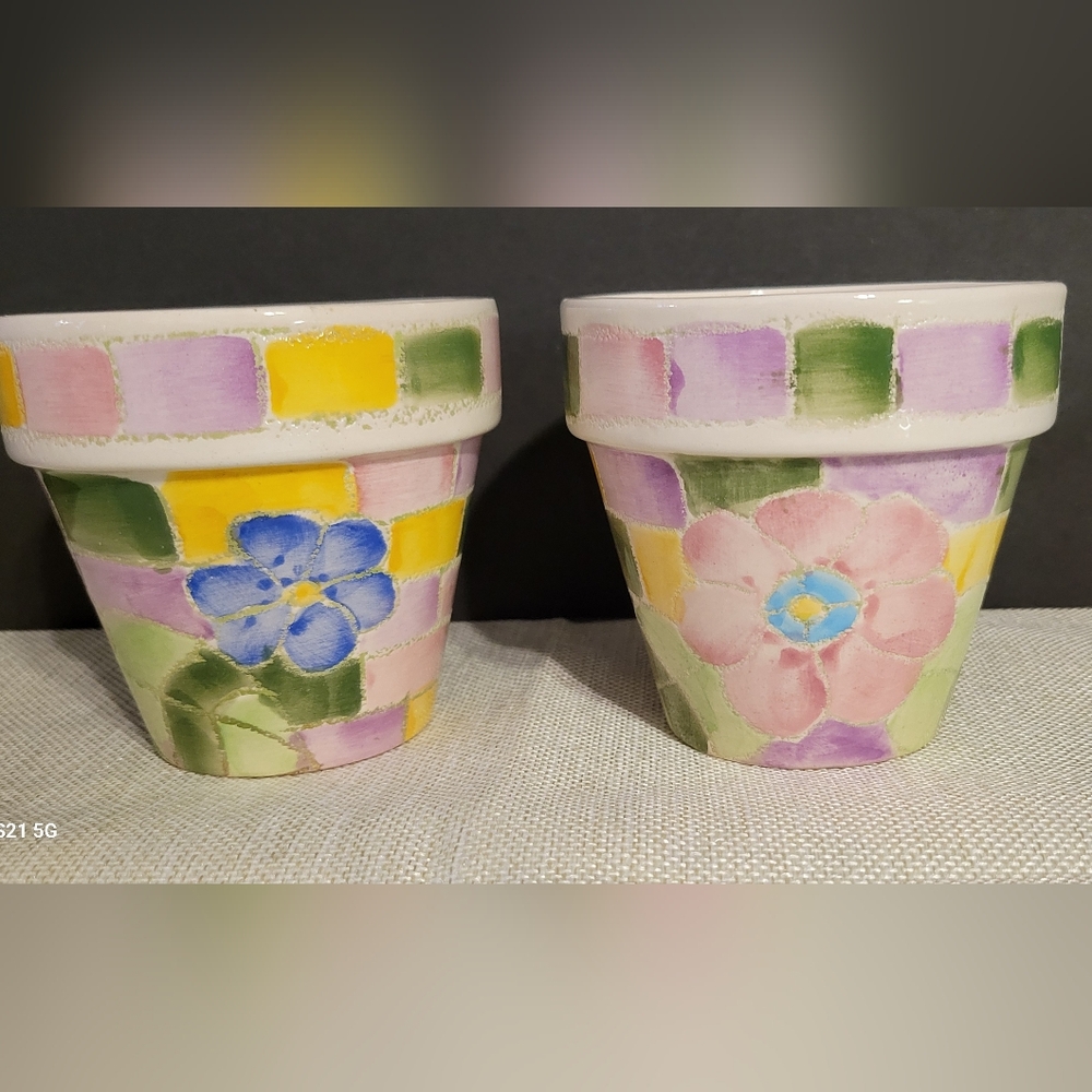 SUCCULENTS FLOWER POTS. SET OF 4- 3.5” by 4” - Picture 3 of 15